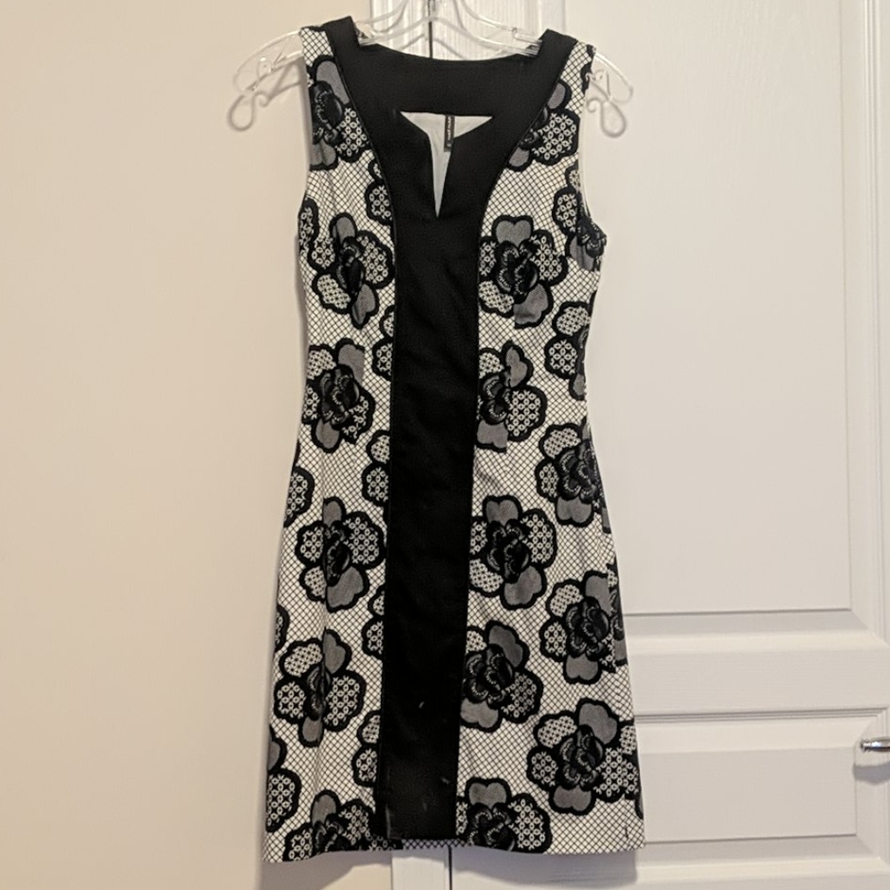 Black and white statement dress